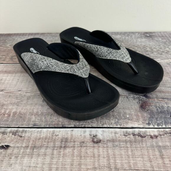 Aerothotic Sandals Women's EU 37 US 6 Arch Support Comfort Beach Flip Flop Gray - Picture 1 of 12